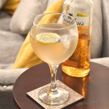 Elegantly Designed Personalised Gin Glass, 7 of 10