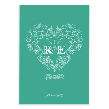 Personalised Heart Strings, Wedding Card, Frameable, 7 of 12