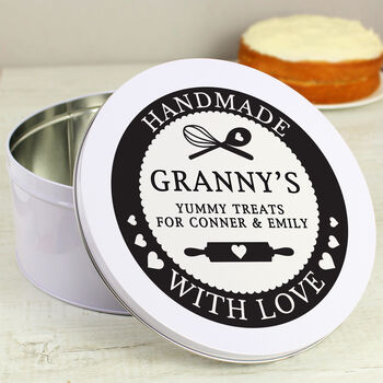 Personalised Handmade With Love Cake Tin, 2 of 4
