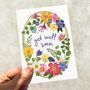 Whimsical Floral Garden Get Well Soon Card, thumbnail 5 of 6