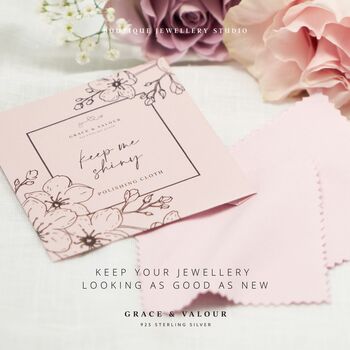 Square Flower Sterling Silver Stud Earrings On Mother's Day Gift Card Flower Jewellery Gift For Mum, 10 of 10