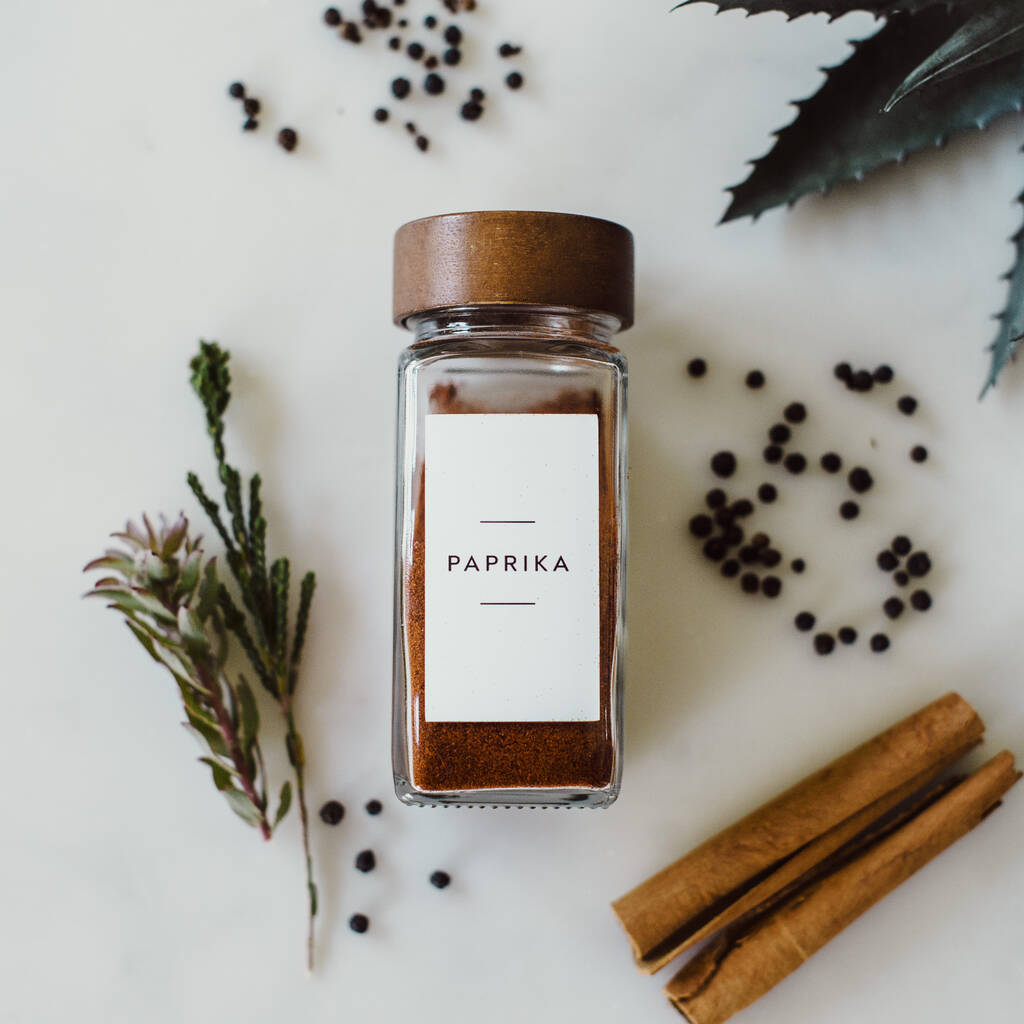 Personalised Acacia Herb And Spice Jars By Little Home Designs