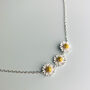 Sterling Silver Daisy Chain Pendant Necklace, thumbnail 2 of 5