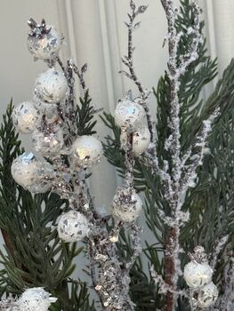 Snowy Frosted Faux Foliage Bunch, 2 of 2