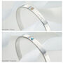 Personalised Sterling Birthstone Christening Bangle, thumbnail 9 of 11