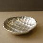 Silver Hammered Round Brass Tray, thumbnail 1 of 2