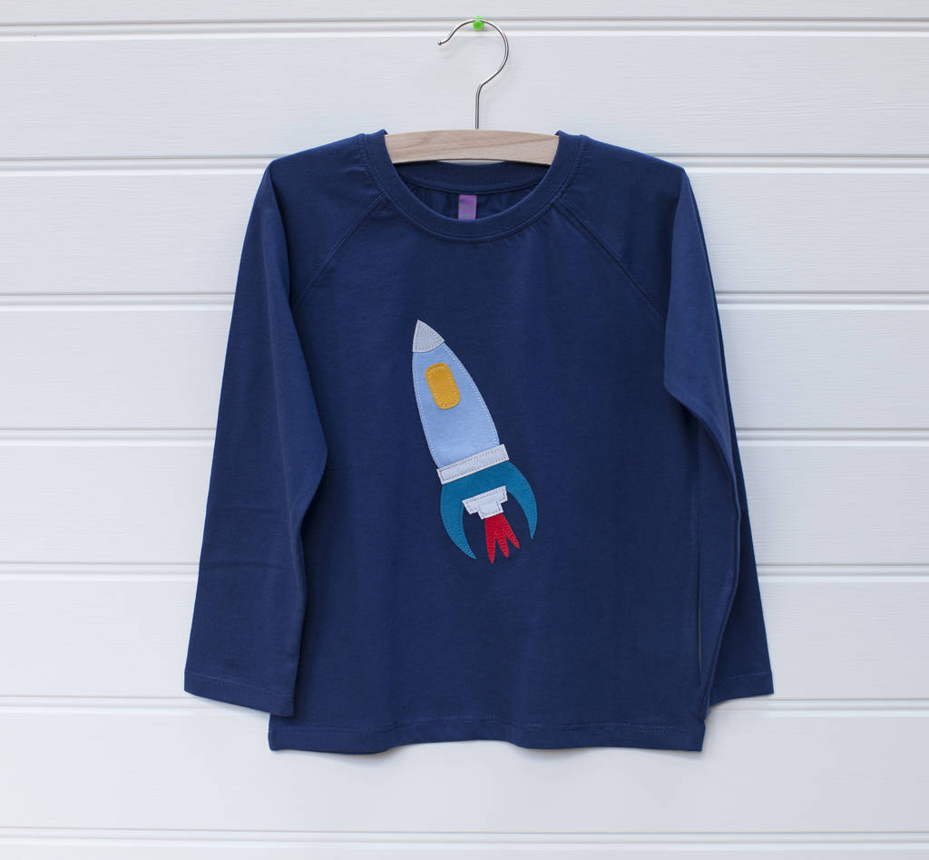 Rocket T Shirt On Blue, 1 of 2