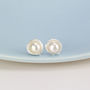 Sterling Silver Pearl Nest Stud Earrings, thumbnail 4 of 9