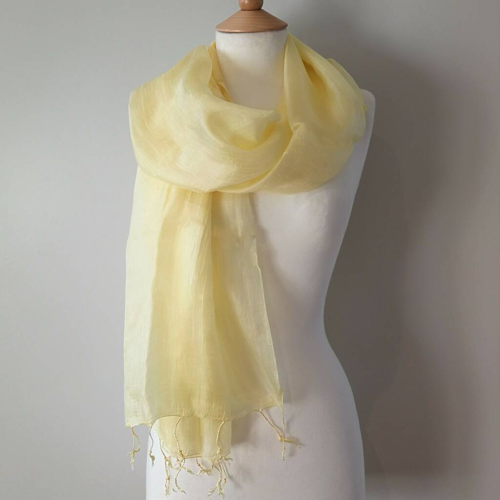 Bianca Silk Chiffon Scarf In Selection Of Colours By The Silk Boutique