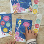 Personalised Mermaid Invitations With Sticker Activity, thumbnail 2 of 3