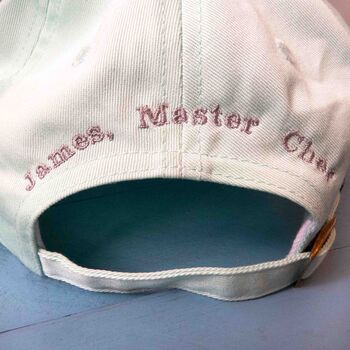 Personalised Organic Cotton BBQ Cap Gift For Dad, 8 of 8