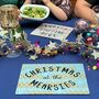 Festive 'Christmas At The…' Glass Cutting/Serving Board, thumbnail 4 of 5
