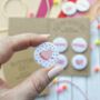Cute Valentine Themed Badges, Pack Of Four, thumbnail 10 of 10