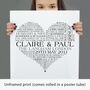 Personalised Wedding Word Art Print, thumbnail 4 of 10