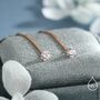 Minimalist Cz Threader Earrings In Sterling Silver, thumbnail 7 of 11