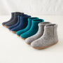 Fair Trade Handmade Felt Unisex Slipper Boot Suede Sole, thumbnail 1 of 12