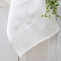 Embroidered Linen Cow Parsley Tea Towel, thumbnail 3 of 5