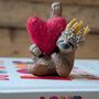 Personalised Valentine Party Animal Sloth Cake Topper, thumbnail 2 of 6