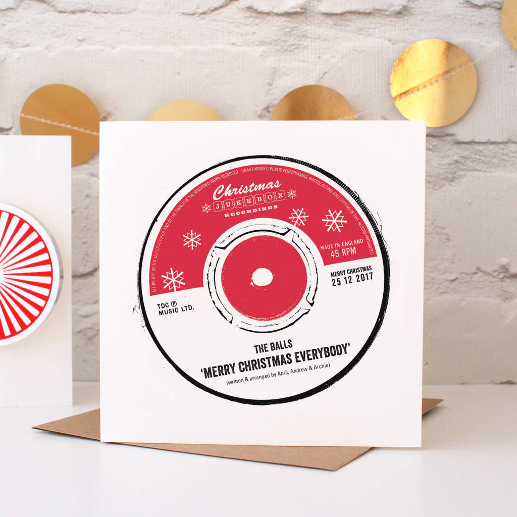Record Label Personalised Christmas Cards, 1 of 9