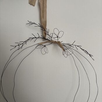 Handmade Wire Hanging Botanical Wreath, 5 of 11