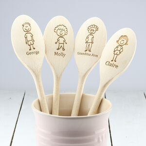 Personalized Ceramic Kitchen Utensil Holder Engraved With A Name
