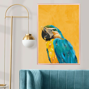 Custom Personalised Macaw Wearing Glasses Art Print, 3 of 5