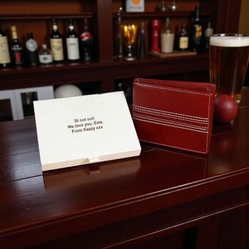 Personalised Vintage Leather Cricket Wallet, 3 of 12