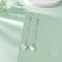 Mother Of Pearl Drop Hook Earrings In Sterling Silver, thumbnail 1 of 11