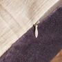 Grey Cotton Velvet Cushion Cover With Feston Stitch, thumbnail 4 of 4