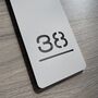 Stylish Laser Cut Vertical House Number, thumbnail 7 of 10