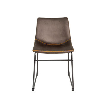 Dexter Moleskin Mussel Brown/Grey Two Dining Chairs, 3 of 6