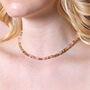 Mixed Rondelle Stone Beaded Necklace In Gold, thumbnail 4 of 4