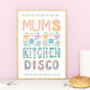 Mum's Kitchen Disco Art Print, thumbnail 1 of 2