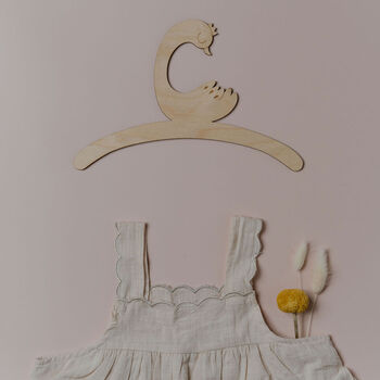 Personalised Childrens Coat Hanger With Duck Design, 2 of 5