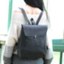 Minimalist Genuine Slim Leather Backpack, thumbnail 9 of 10