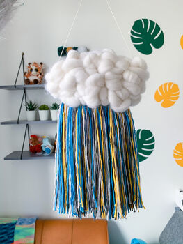Personalised Mixed Fringe Cloud Wall Hanging, 6 of 9