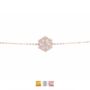 Snowflake Bracelet Rose Or Gold Plated 925 Silver, thumbnail 1 of 8