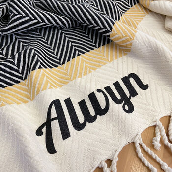Personalised Sustainable Soft Cotton Throw, 12 of 12