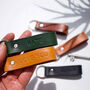 Personalised Italian Leather Keyring, thumbnail 1 of 9
