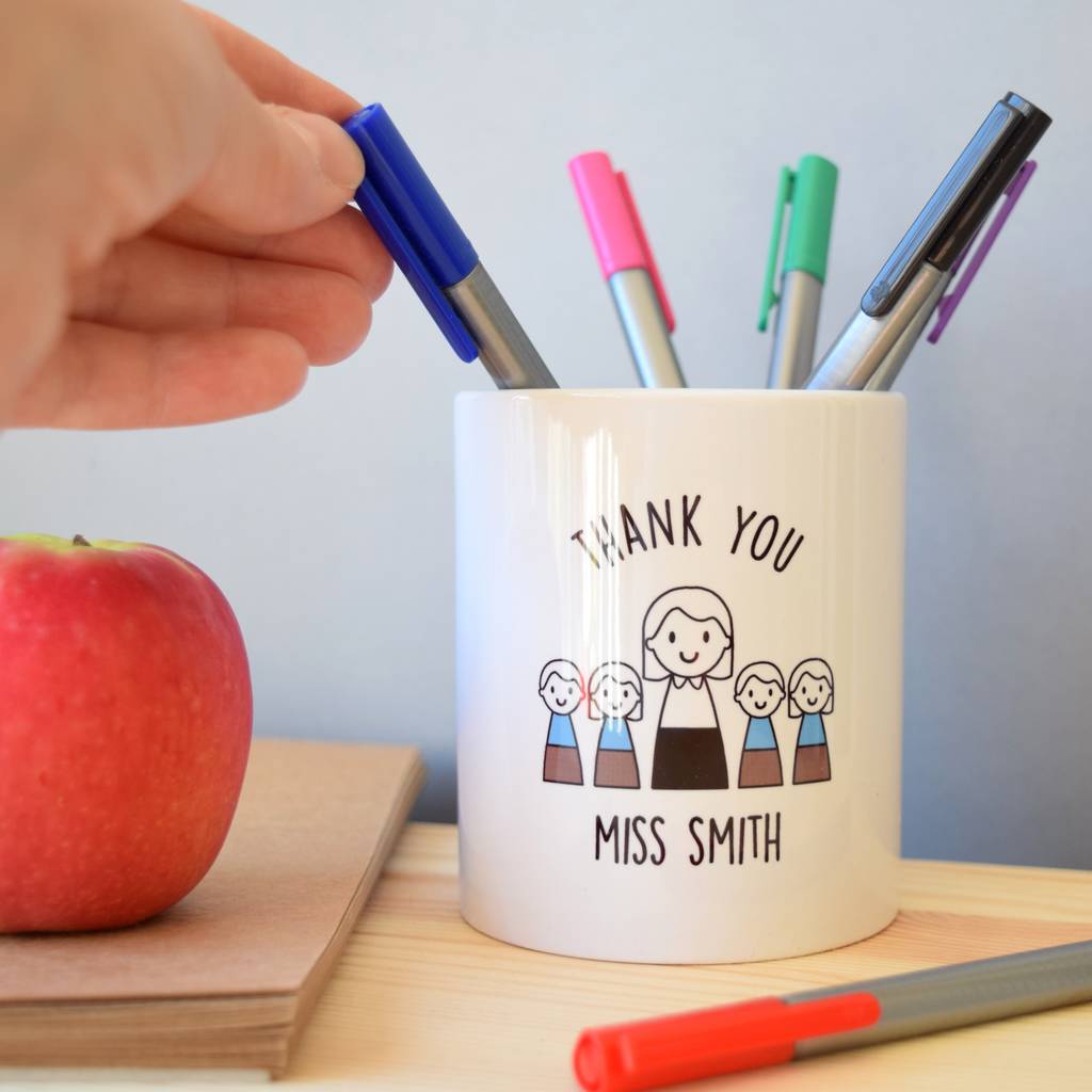 Personalised Teacher Thank You Pen Pot By just toppers