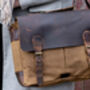 Vintage Style Canvas And Leather Satchel, thumbnail 4 of 12