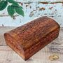 Floral Carved Wooden Chest, thumbnail 1 of 5