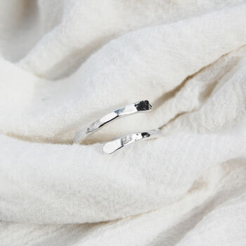 Dainty Adjustable Wrap Around Silver Ring, 5 of 6