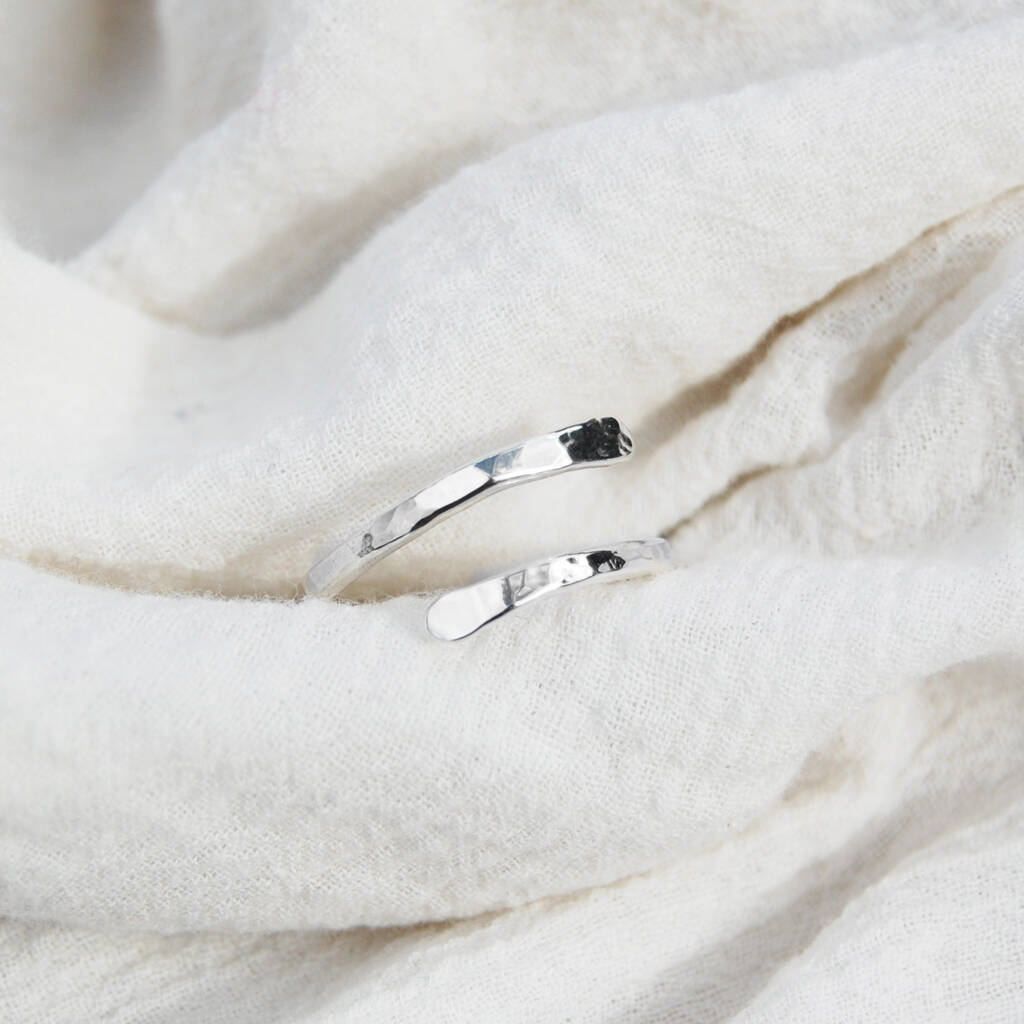 Dainty Adjustable Wrap Around Ring Silver Or Gold By Into The Wanderness