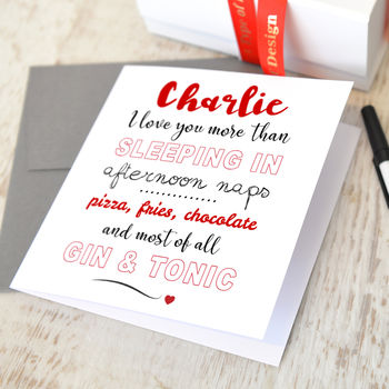 Personalised I Love You More Than… Card, 2 of 3