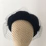 Black Beret With Optional Veil And Accessories, thumbnail 5 of 11