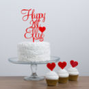 Personalised Birthday Cake Topper With Heart By Funky Laser