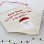 Santa Please Stop Here Sign Personalised Flag, thumbnail 5 of 5