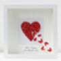 Framed Butterfly Ruby Wedding Anniversary Heart Print, thumbnail 3 of 3