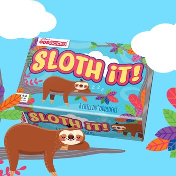 United Oddsocks Sloth It Ladies Gift Set, 2 of 6